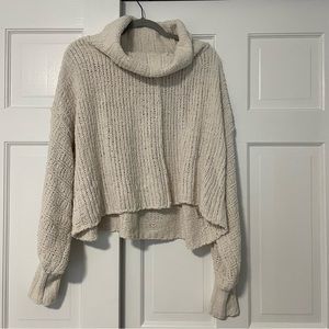 Free People Turtle neck white sweater